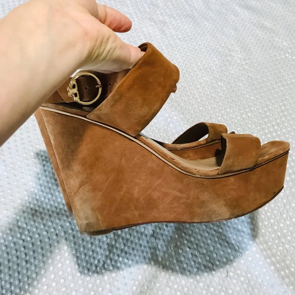 Tory Burch suede wedges
